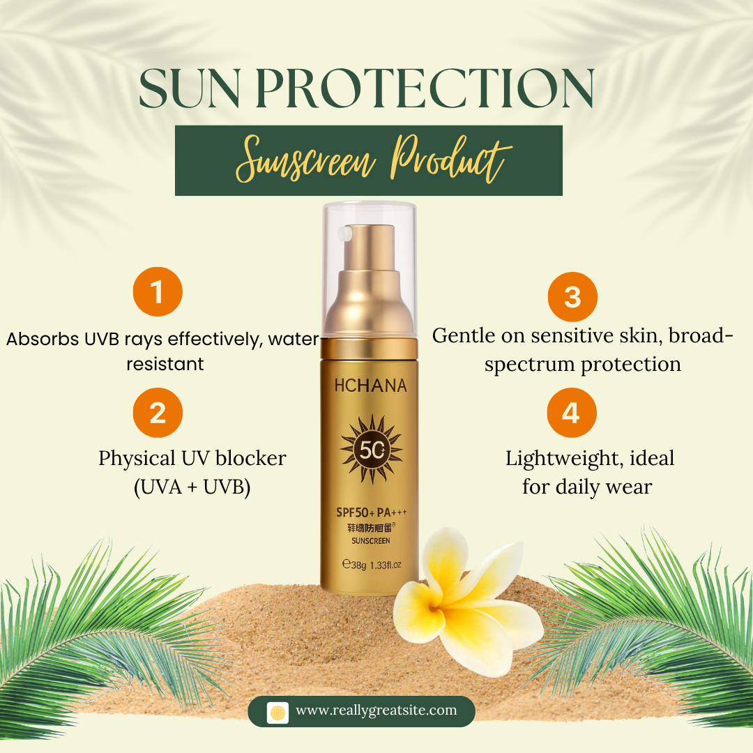 HCHANA Sunscreen SPF50+ PA+++ | UV Protection |